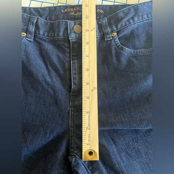LAUREN RALPH LAUREN CLASSIC BERMUDA JEANS SHORT DK BLUE SZ 4 STRETCH 5PK TRENDY - Picture 6 of 8